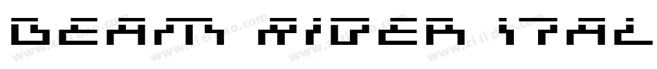 Beam Rider Italic Laser字体转换